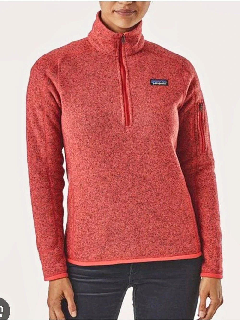 Patagonia Women's Better Sweater 1/4-Zip Fleece Pullover Red XS